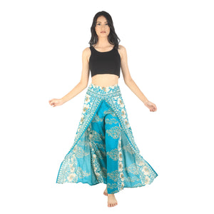 Flower chain Women Palazzo Pants in Green PP0076 020167 07