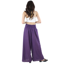 Load image into Gallery viewer, Solid Color Bamboo Cotton Palazzo Pants in Purple PP0076 010000 22