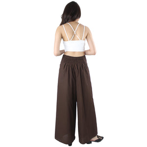 Solid Color Light Cotton Palazzo Pants in Dark Brown PP0076 010000 16