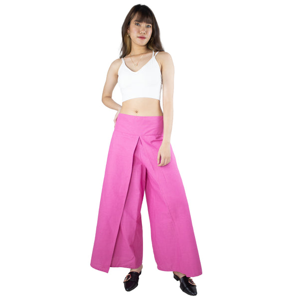 Solid Color Cotton Palazzo Pants in Pink PP0076 010000 23