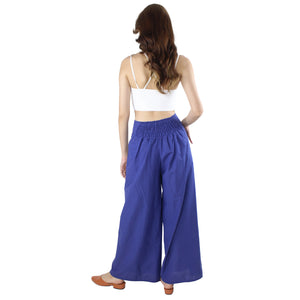 Solid Color Cotton Palazzo Pants in Royal Blue PP0076 010000 02