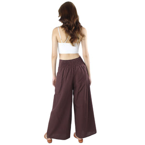 Solid Color Cotton Palazzo Pants in Brown PP0076 010000 30