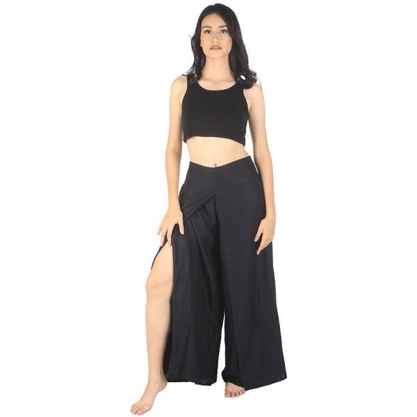 Solid Color Women Palazzo Pants in Black PP0076 020000 10