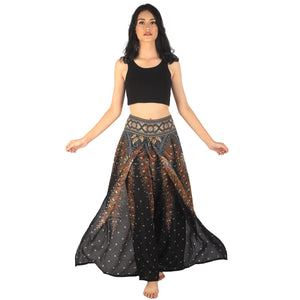 Peacock Women Palazzo Pants in Black Gold PP0076 020007 04