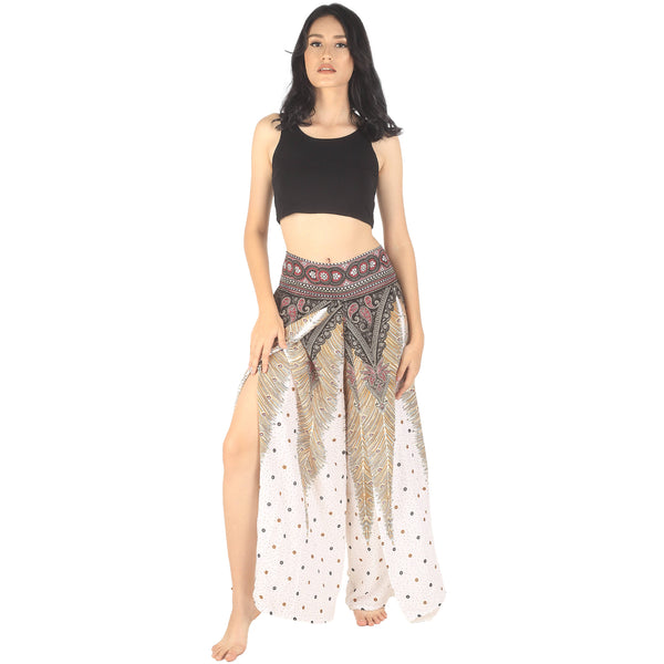 Peacock Women Palazzo Pants in White PP0076 020008 07