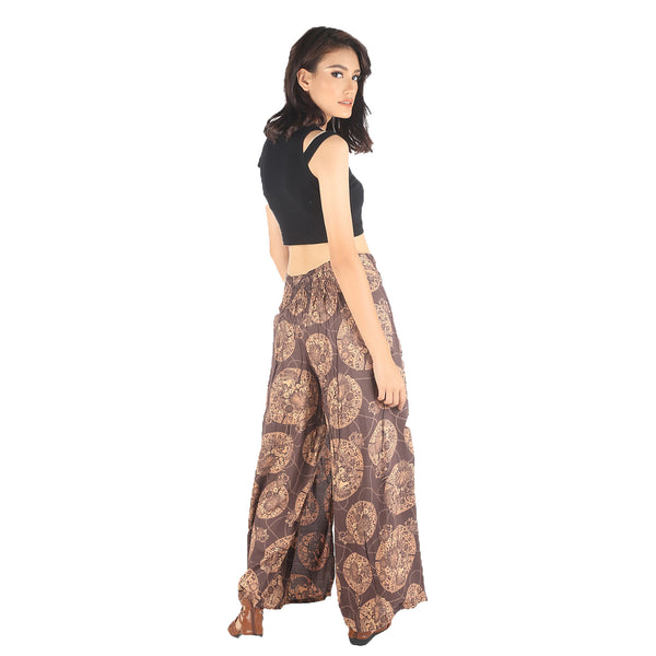 Floral Classic Women Palazzo pants in Brown PP0076 020098 01