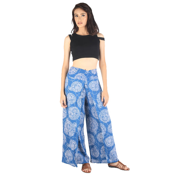 Floral Classic Women Palazzo pants in Blue PP0076 020098 02