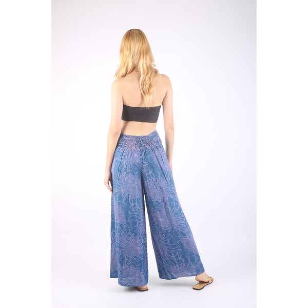 Flower Women Palazzo Pants in Blue PP0076 020194 02