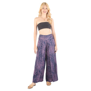 Flower Women Palazzo Pants in Navy Blue PP0076 020194 03