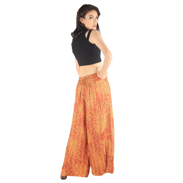 Flower Women Palazzo Pants in Orange PP0076 020194 04