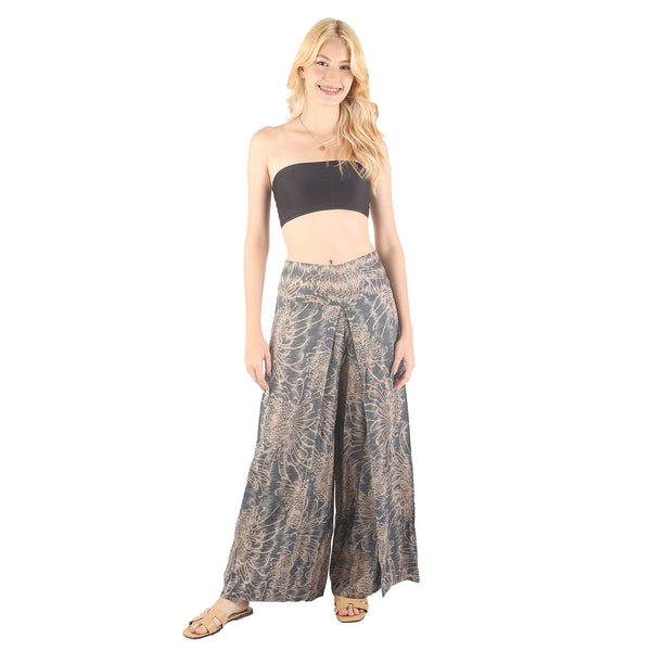 Flower Women Palazzo Pants in Gray PP0076 020194 06