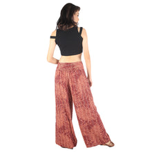 Load image into Gallery viewer, Flower Women Palazzo Pants in Burgundy PP0076 020194 10