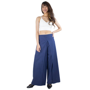 Solid Color Bamboo Cotton Palazzo Pants in Indigo PP0076 140000 26