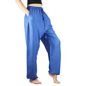 Solid Color Unisex Drawstring Genie Pants in Royal Blue PP0110 020000 02