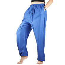 Load image into Gallery viewer, Solid Color Unisex Drawstring Genie Pants in Royal Blue PP0110 020000 02