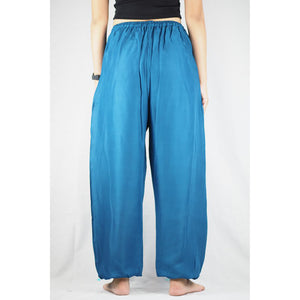 Solid Color Unisex Drawstring Genie Pants in Aqua PP0110 020000 09