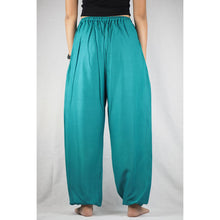 Load image into Gallery viewer, Solid Color Unisex Drawstring Genie Pants in Teal PP0110 020000 17