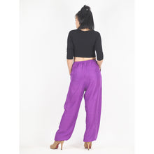 Load image into Gallery viewer, Solid Color Unisex Drawstring Genie Pants in Violet PP0110 020000 14