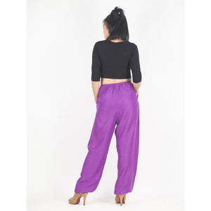 Solid Color Unisex Drawstring Genie Pants in Violet PP0110 020000 14