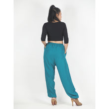 Load image into Gallery viewer, Solid Color Unisex Drawstring Genie Pants in Teal PP0110 020000 17