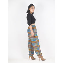 Load image into Gallery viewer, Colorful Stripes Unisex Drawstring Genie Pants in Yellow PP0110 020006 07