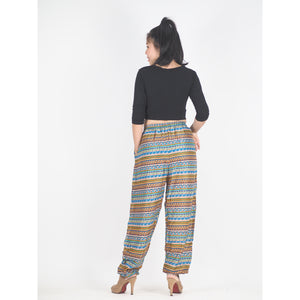 Colorful Stripes Unisex Drawstring Genie Pants in Yellow PP0110 020006 07