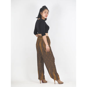 Peacock Feather Dream Unisex Drawstring Genie Pants in Brown PP0110 020015 08