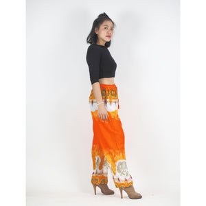 Solid Top Elephant Unisex Drawstring Genie Pants in Orange PP0110 020017 03