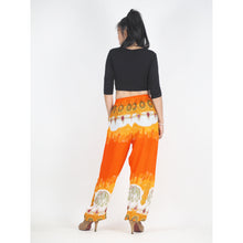 Load image into Gallery viewer, Solid Top Elephant Unisex Drawstring Genie Pants in Orange PP0110 020017 03