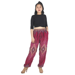 Big eye Unisex Drawstring Genie Pants in Red PP0110 020033 04