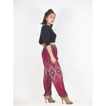 Load image into Gallery viewer, Big eye Unisex Drawstring Genie Pants in Red PP0110 020033 04