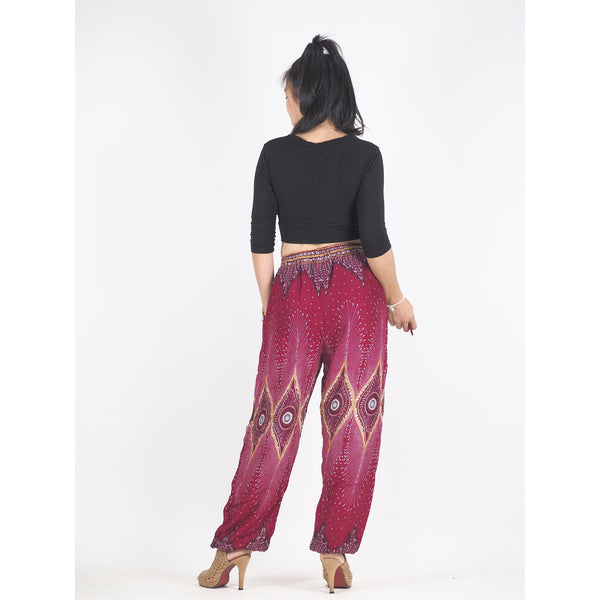 Big eye Unisex Drawstring Genie Pants in Red PP0110 020033 04