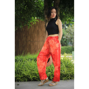 Tie dye Unisex Drawstring Genie Pants in Red PP0110 020038 01