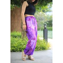 Load image into Gallery viewer, Tie dye Unisex Drawstring Genie Pants in Purple PP0110 020038 04