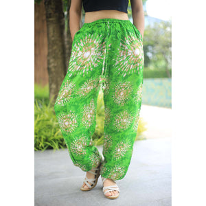 Tie dye Unisex Drawstring Genie Pants in Green PP0110 020039 02