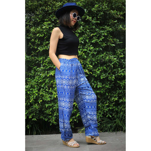 Hilltribe strip Unisex Drawstring Genie Pants in Bright Navy PP0110 020049 02