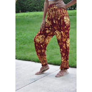 Tie dye Unisex Drawstring Genie Pants in Red PP0110 020055 02