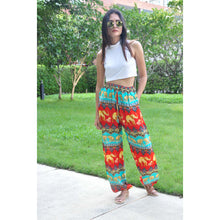 Load image into Gallery viewer, Indian elephant Unisex Drawstring Genie Pants in Red PP0110 020056 03