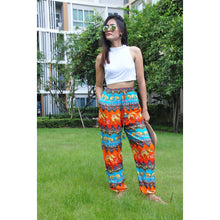Load image into Gallery viewer, Indian elephant Unisex Drawstring Genie Pants in Orange PP0110 020056 05