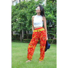 Load image into Gallery viewer, Cartoon elephant Unisex Drawstring Genie Pants in Red PP0110 020061 03