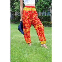 Load image into Gallery viewer, Cartoon elephant Unisex Drawstring Genie Pants in Red PP0110 020061 03