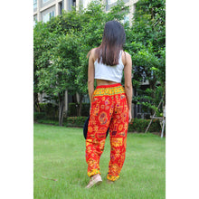 Load image into Gallery viewer, Cartoon elephant Unisex Drawstring Genie Pants in Red PP0110 020061 03
