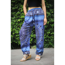 Load image into Gallery viewer, Tribal dashiki Unisex Drawstring Genie Pants in Navy PP0110 020066 03