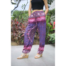 Load image into Gallery viewer, Tribal dashiki Unisex Drawstring Genie Pants in Purple PP0110 020066 06