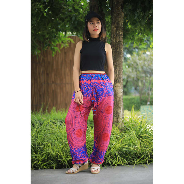 Mandala Unisex Drawstring Genie Pants in Pink PP0110 020068 06