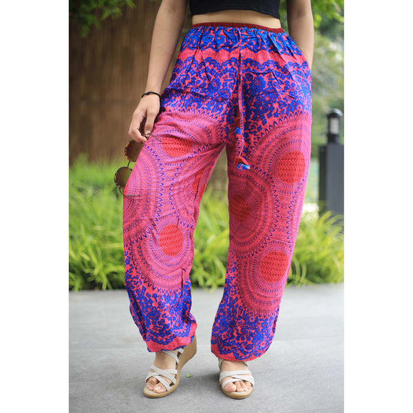 Mandala Unisex Drawstring Genie Pants in Pink PP0110 020068 06