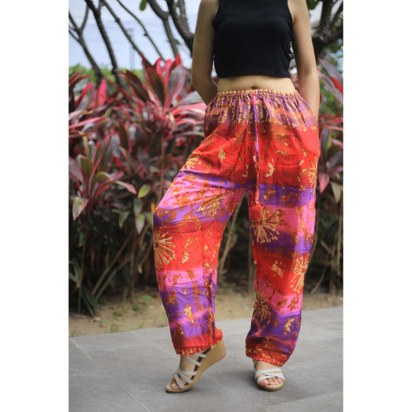 Tie dye Unisex Drawstring Genie Pants in Purple PP0110 020069 06