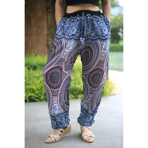 Abstract mandala Unisex Drawstring Genie Pants in White PP0110 020075 01