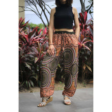 Load image into Gallery viewer, Abstract mandala Unisex Drawstring Genie Pants in Green PP0110 020075 05