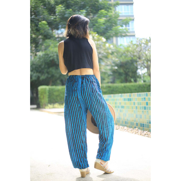 Zebra Unisex Drawstring Genie Pants in Ocean Blue PP0110 020077 01